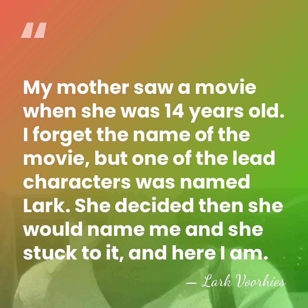 My mother saw a movie when she was 14 years old. I&hellip; - Lark Voorhies