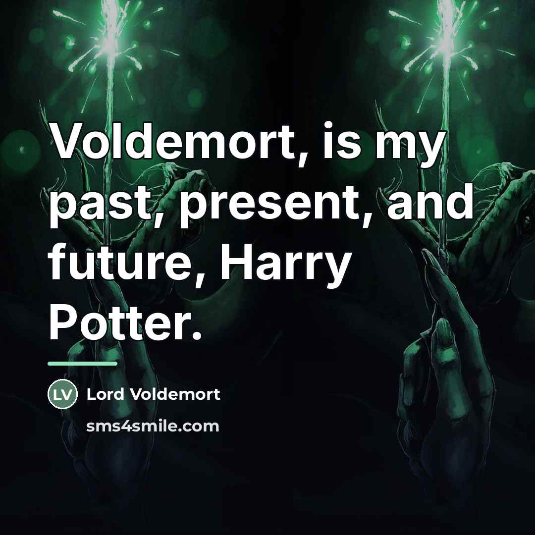“Voldemort, is my past, present, and future, Harry Potter.…” quote by Lord Voldemort