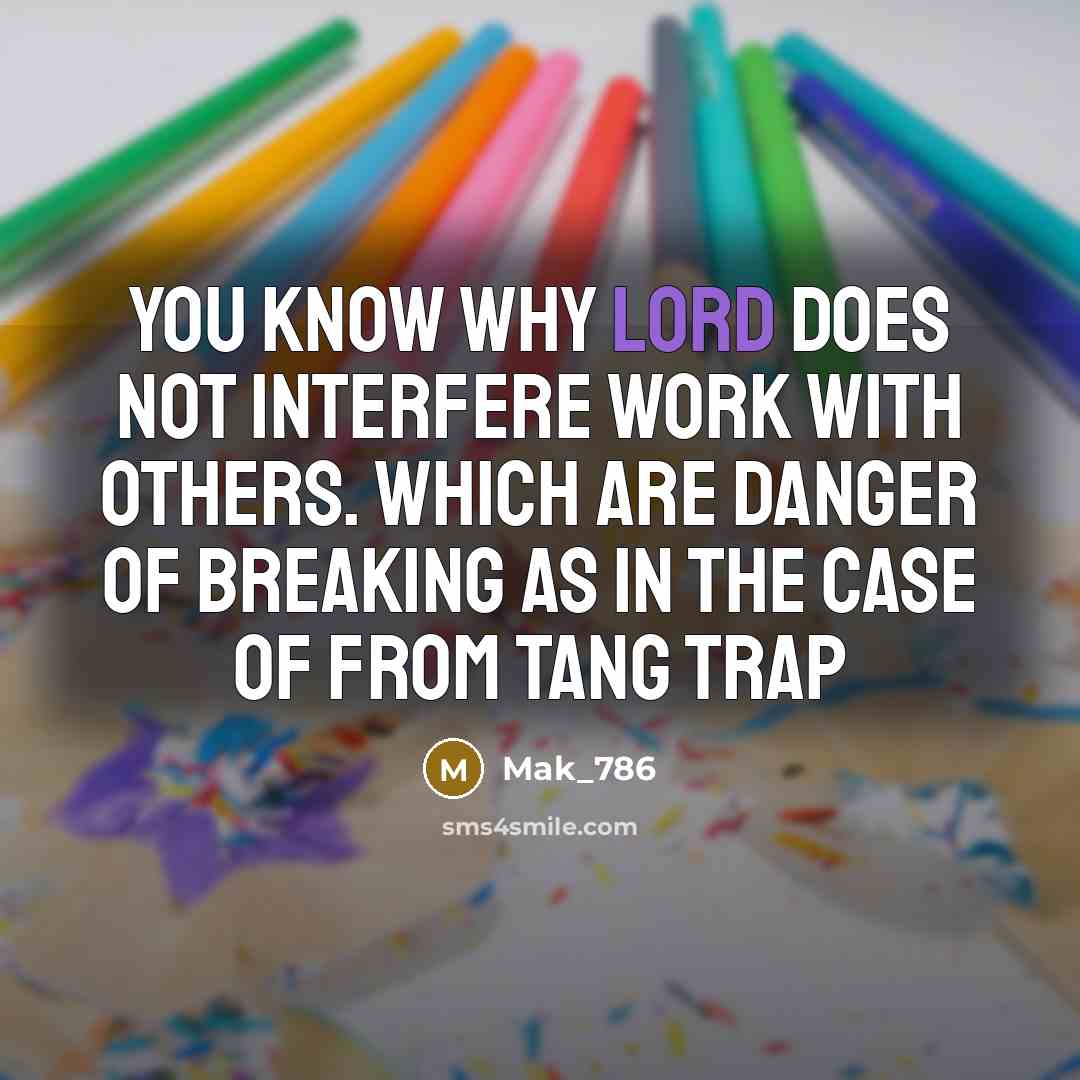 “You know why Lord does not interfere work with others.…” quote by Mak_786