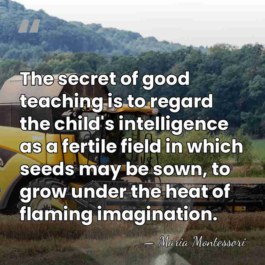 The secret of good teaching is to regard the child's intelligence as&hellip; - Maria Montessori