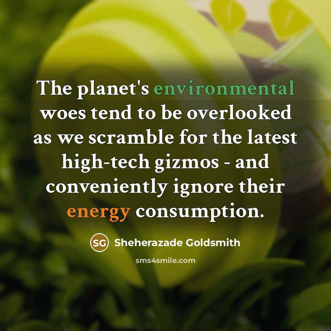 “The planet's environmental woes tend to be overlooked as we…” quote by Sheherazade Goldsmith