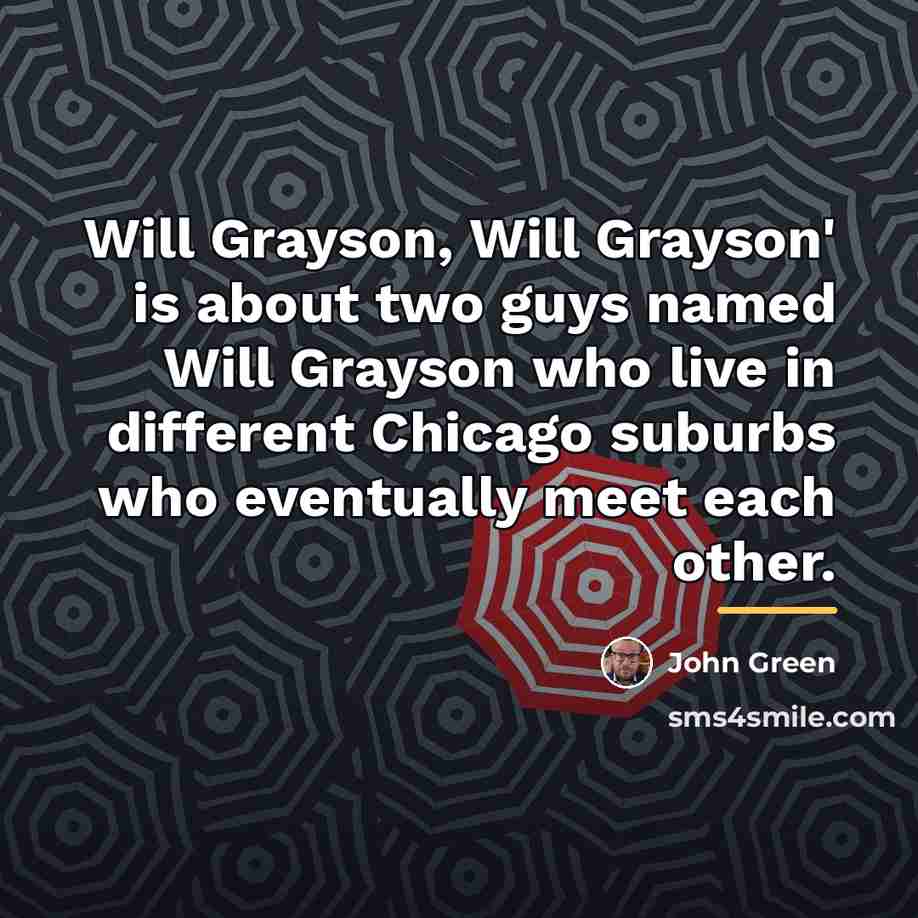 “Will Grayson, Will Grayson' is about two guys named Will…” quote by John Green