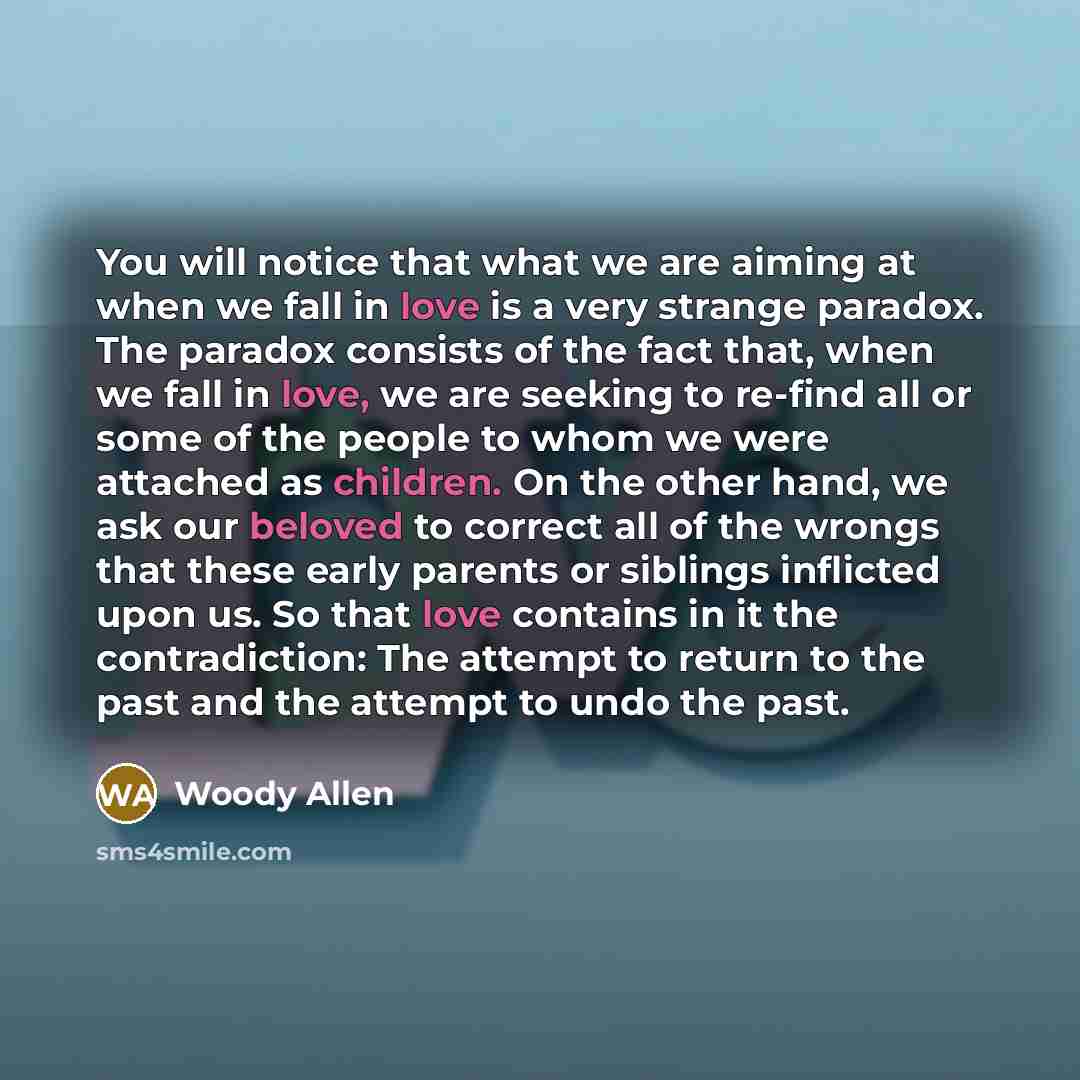 “You will notice that what we are aiming at when…” quote by Woody Allen