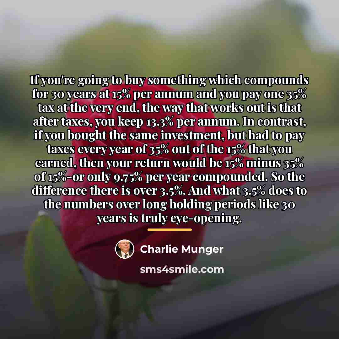 “If you're going to buy something which compounds for 30…” quote by Charlie Munger