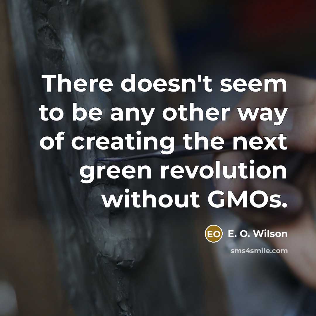 “There doesn't seem to be any other way of creating…” quote by E. O. Wilson