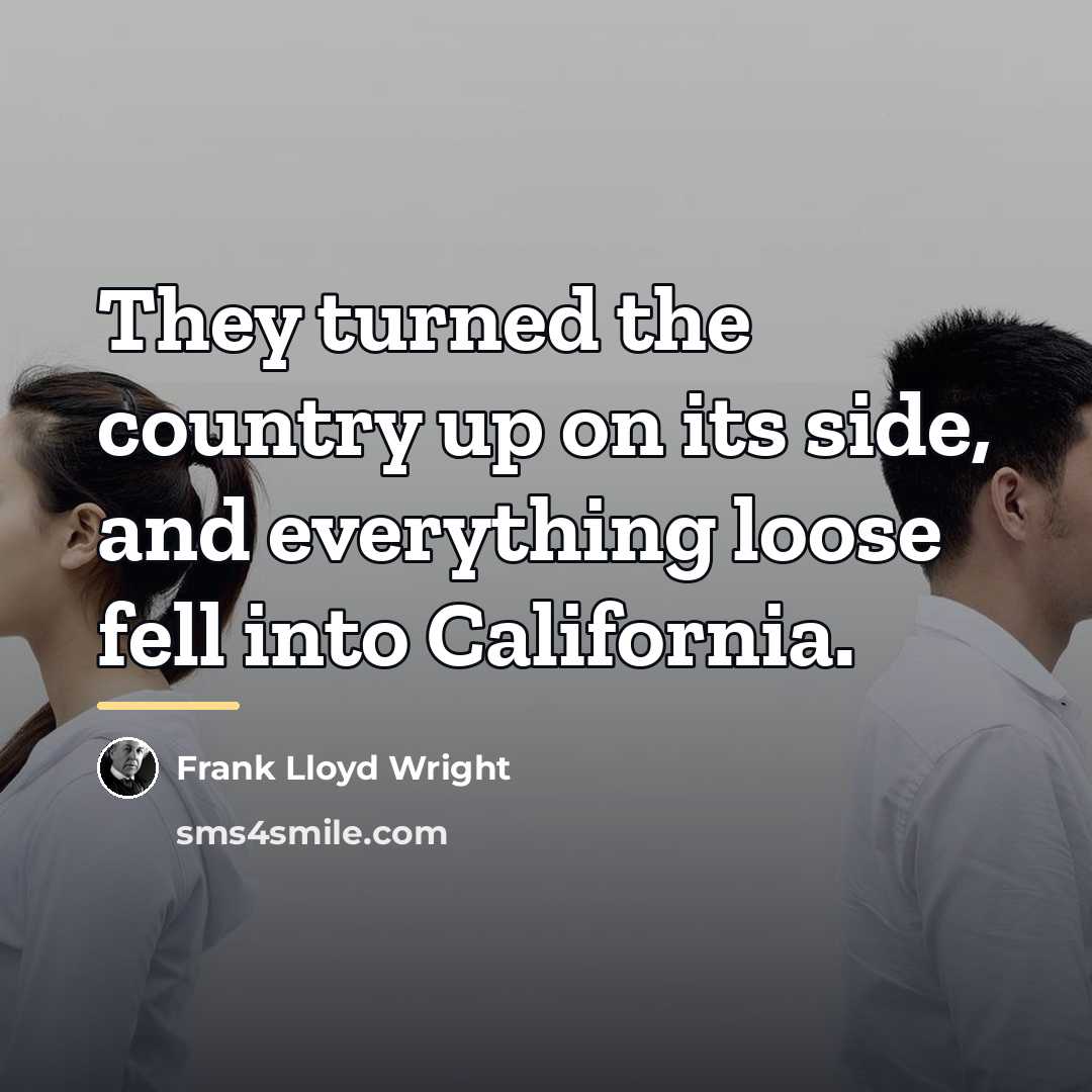 “They turned the country up on its side, and everything…” quote by Frank Lloyd Wright