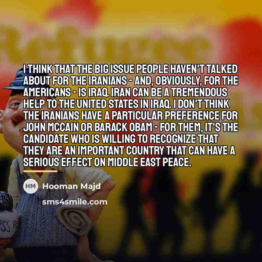 “I think that the big issue people haven't talked about…” quote by Hooman Majd