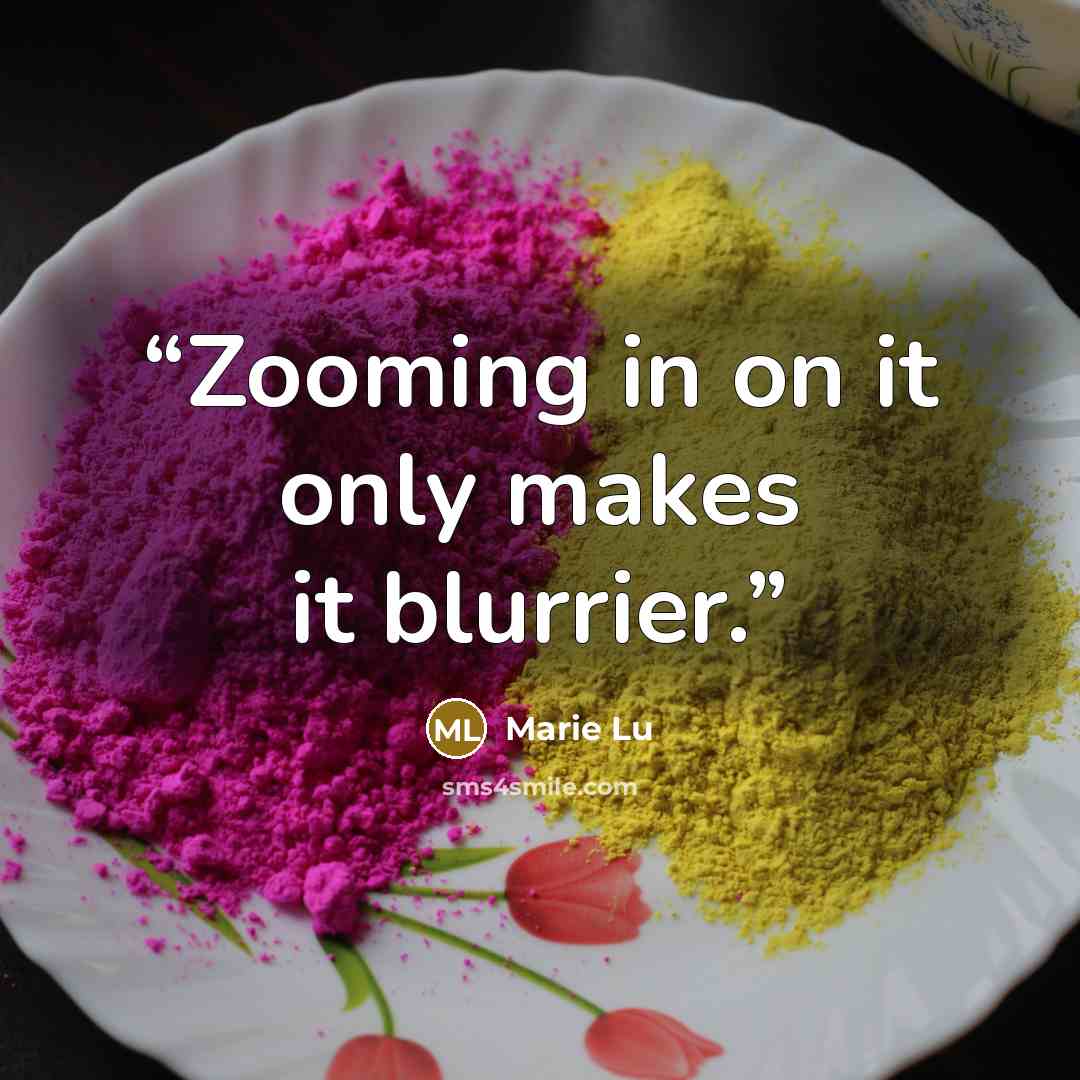 “Zooming in on it only makes it blurrier.” quote by Marie Lu