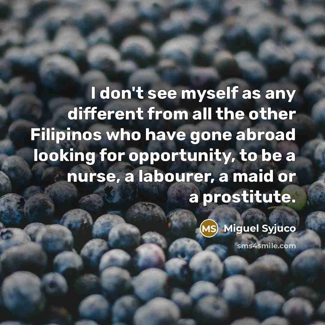 “I don't see myself as any different from all the…” quote by Miguel Syjuco