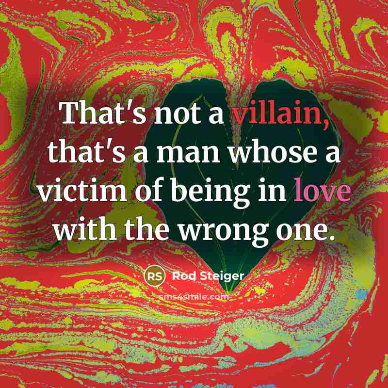 “That's not a villain, that's a man whose a victim…” quote by Rod Steiger