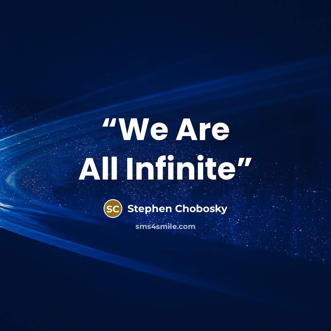 “We Are All Infinite” quote by Stephen Chobosky