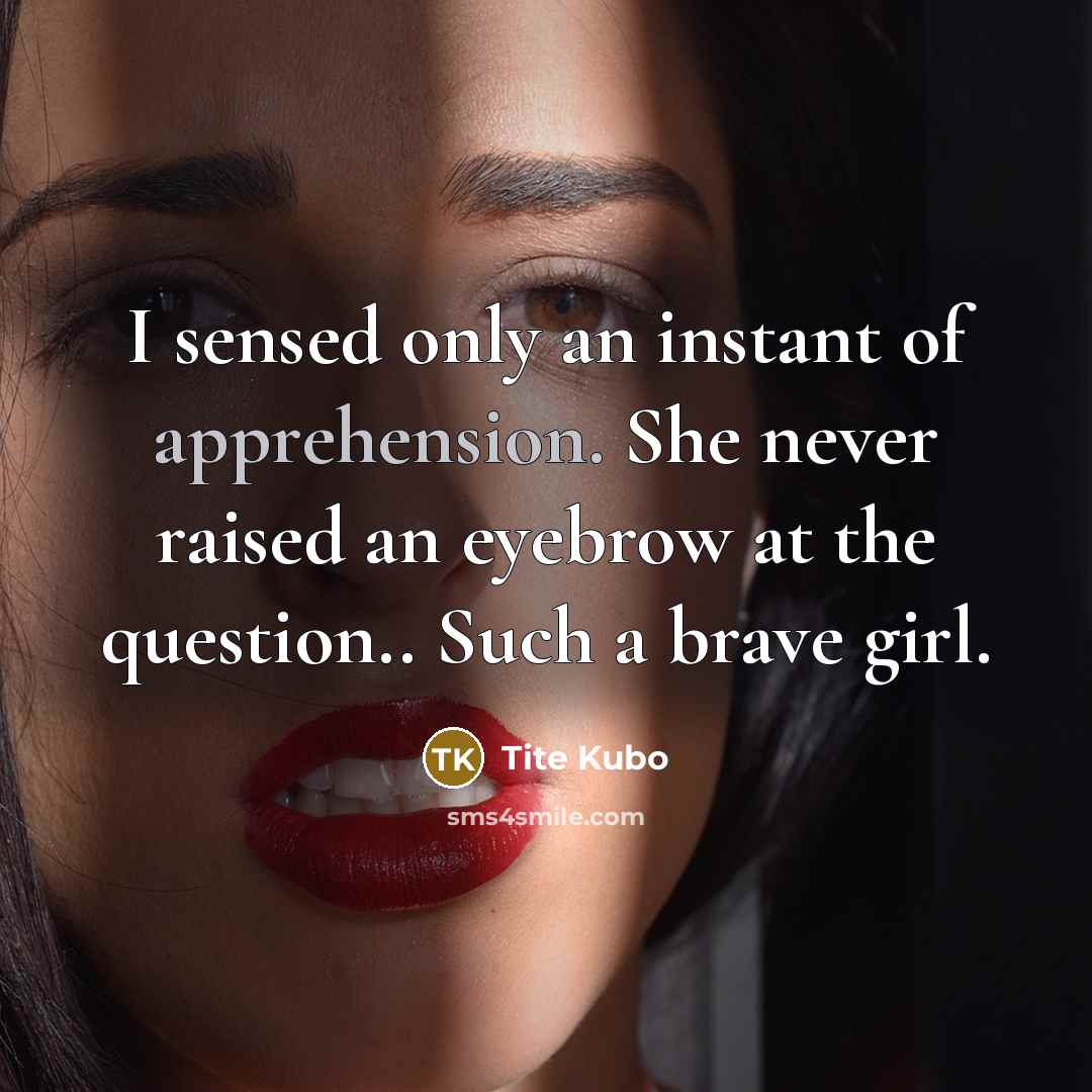 “I sensed only an instant of apprehension. She never raised…” quote by Tite Kubo