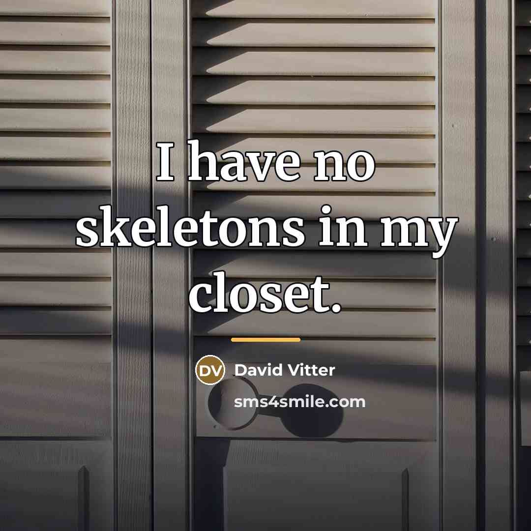 “I have no skeletons in my closet.…” quote by David Vitter
