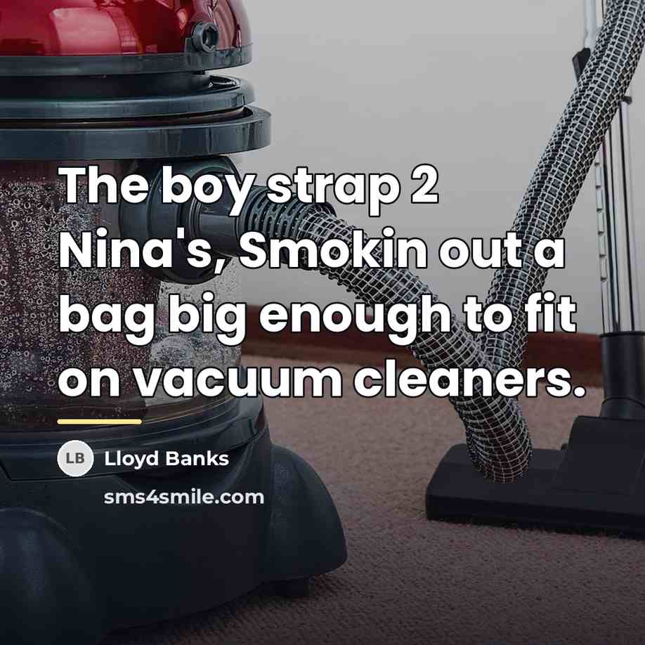 “The boy strap 2 Nina's, Smokin out a bag big…” quote by Lloyd Banks