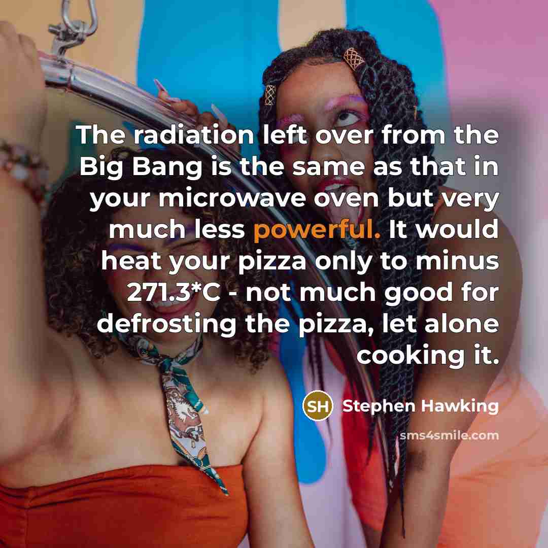 “The radiation left over from the Big Bang is the…” quote by Stephen Hawking