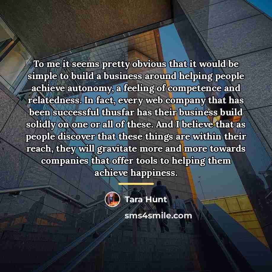 “To me it seems pretty obvious that it would be…” quote by Tara Hunt