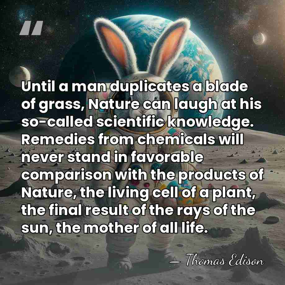 Until a man duplicates a blade of grass, Nature can laugh at&hellip; - Thomas Edison
