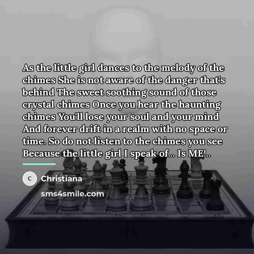 “As the little girl dances to the melody of the…” quote by Christiana