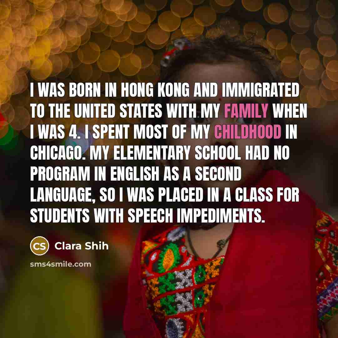 “I was born in Hong Kong and immigrated to the…” quote by Clara Shih