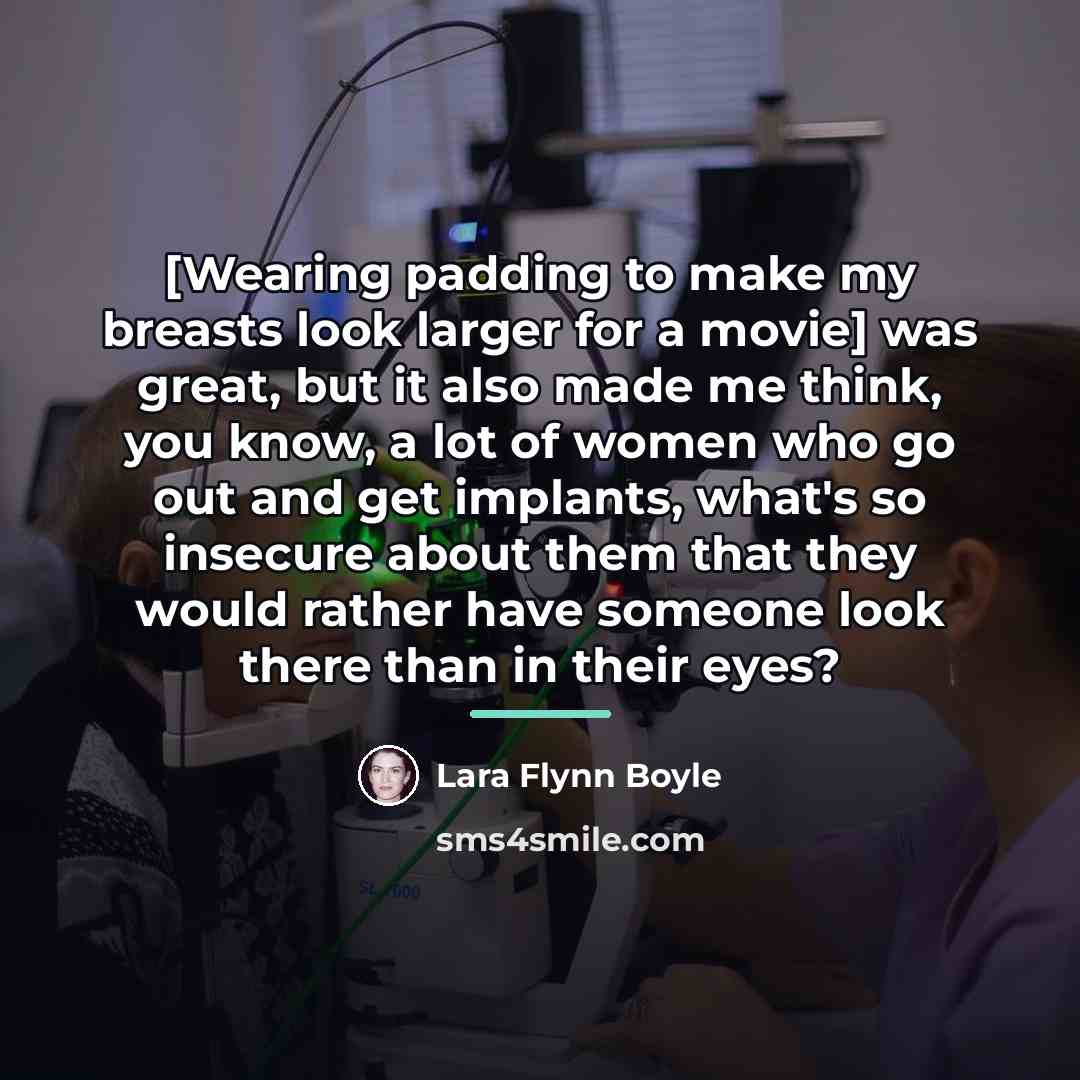 “[Wearing padding to make my breasts look larger for a…” quote by Lara Flynn Boyle