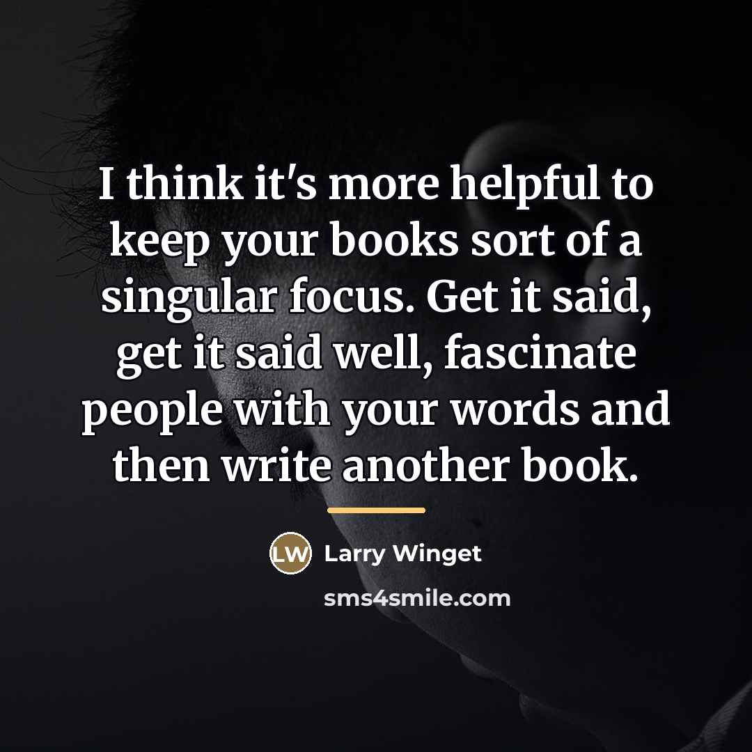 “I think it's more helpful to keep your books sort…” quote by Larry Winget