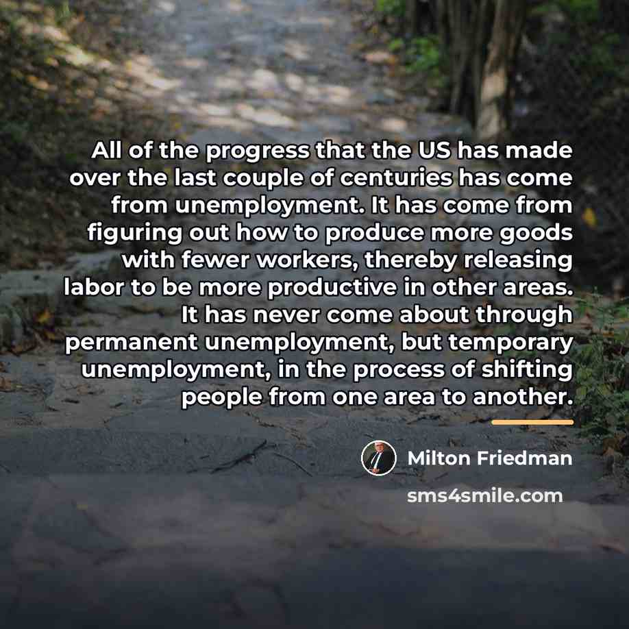 “All of the progress that the US has made over…” quote by Milton Friedman