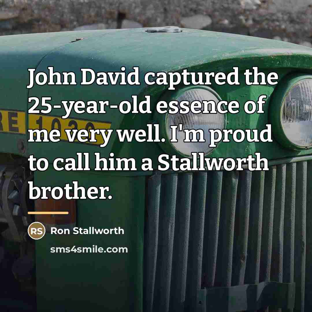 “John David captured the 25-year-old essence of me very well.…” quote by Ron Stallworth