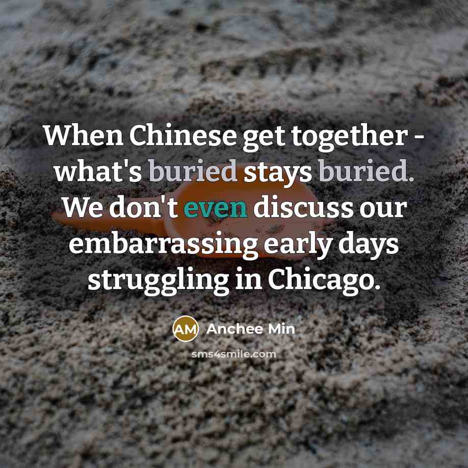 “When Chinese get together - what's buried stays buried. We…” quote by Anchee Min