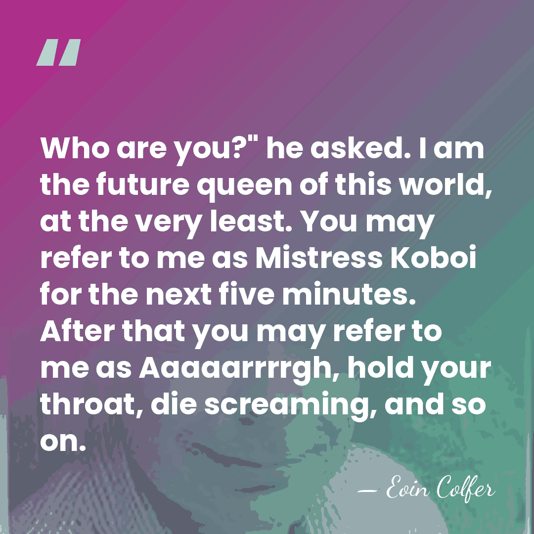 Who are you?" he asked. I am the future queen of this&hellip; - Eoin Colfer