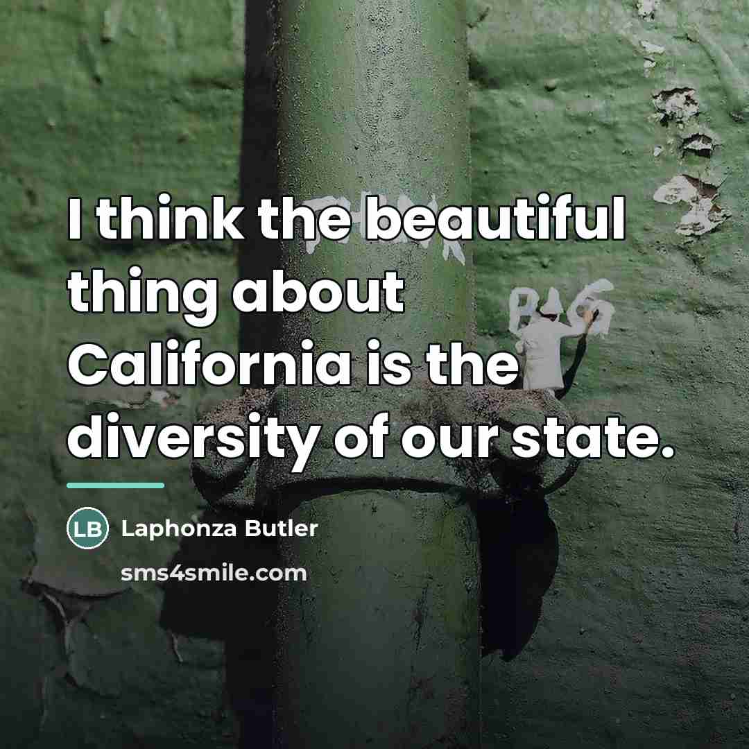 “I think the beautiful thing about California is the diversity…” quote by Laphonza Butler