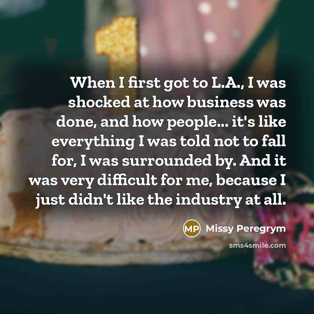 “When I first got to L.A., I was shocked at…” quote by Missy Peregrym