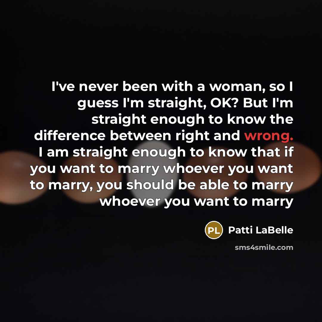 “I've never been with a woman, so I guess I'm…” quote by Patti LaBelle