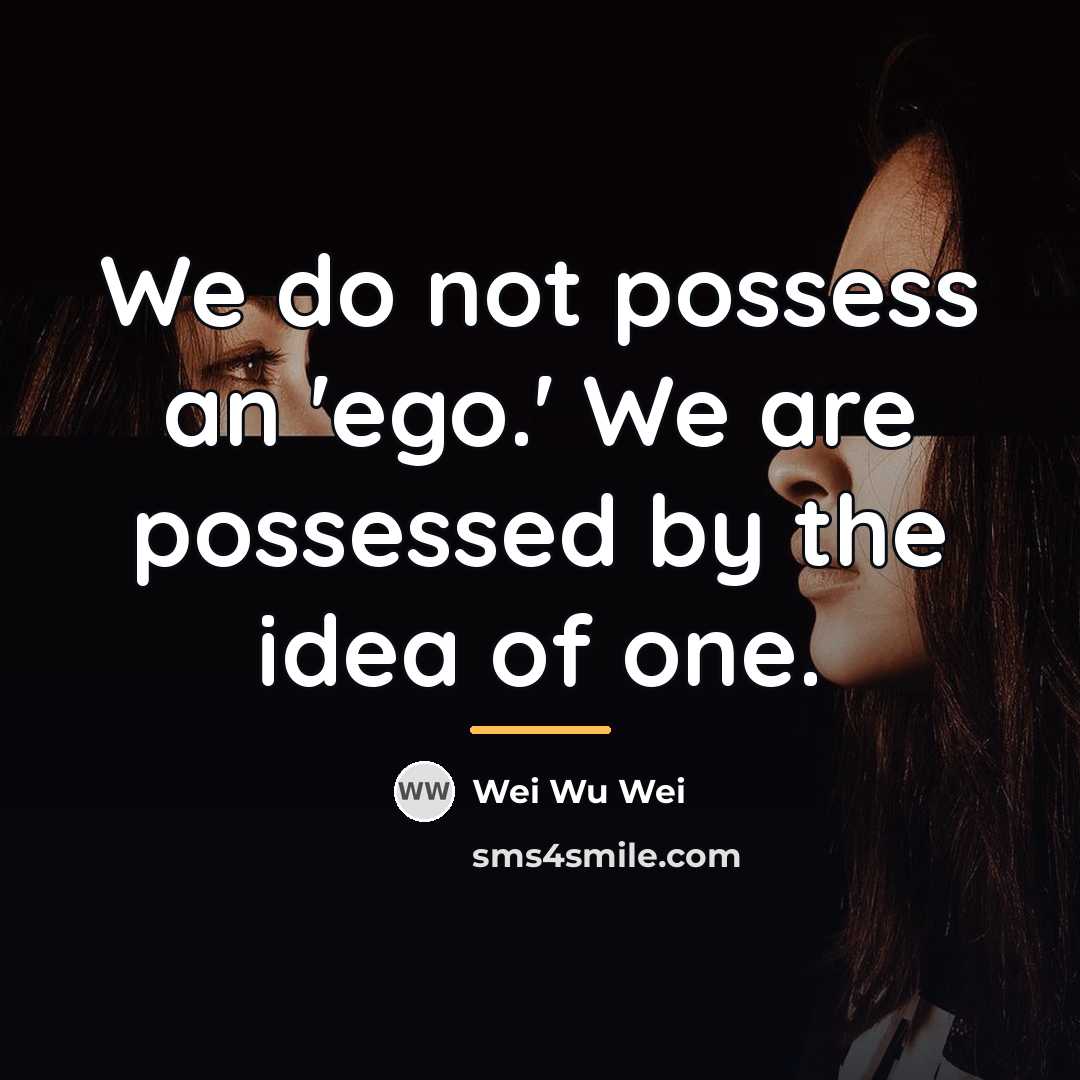 “We do not possess an 'ego.' We are possessed by…” quote by Wei Wu Wei
