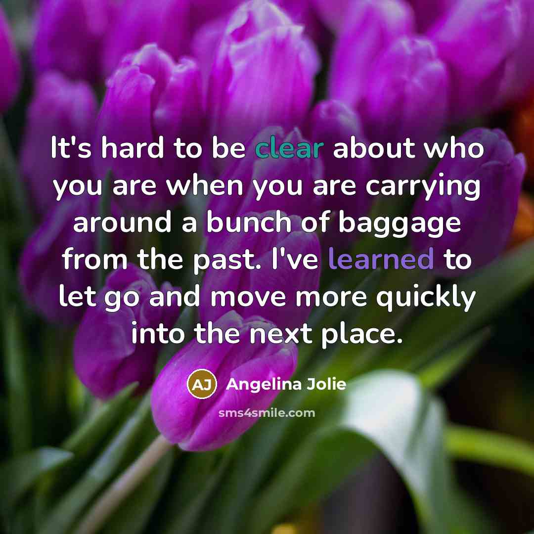 “It's hard to be clear about who you are when…” quote by Angelina Jolie