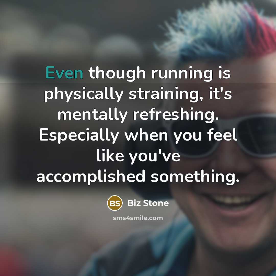 “Even though running is physically straining, it's mentally refreshing. Especially…” quote by Biz Stone