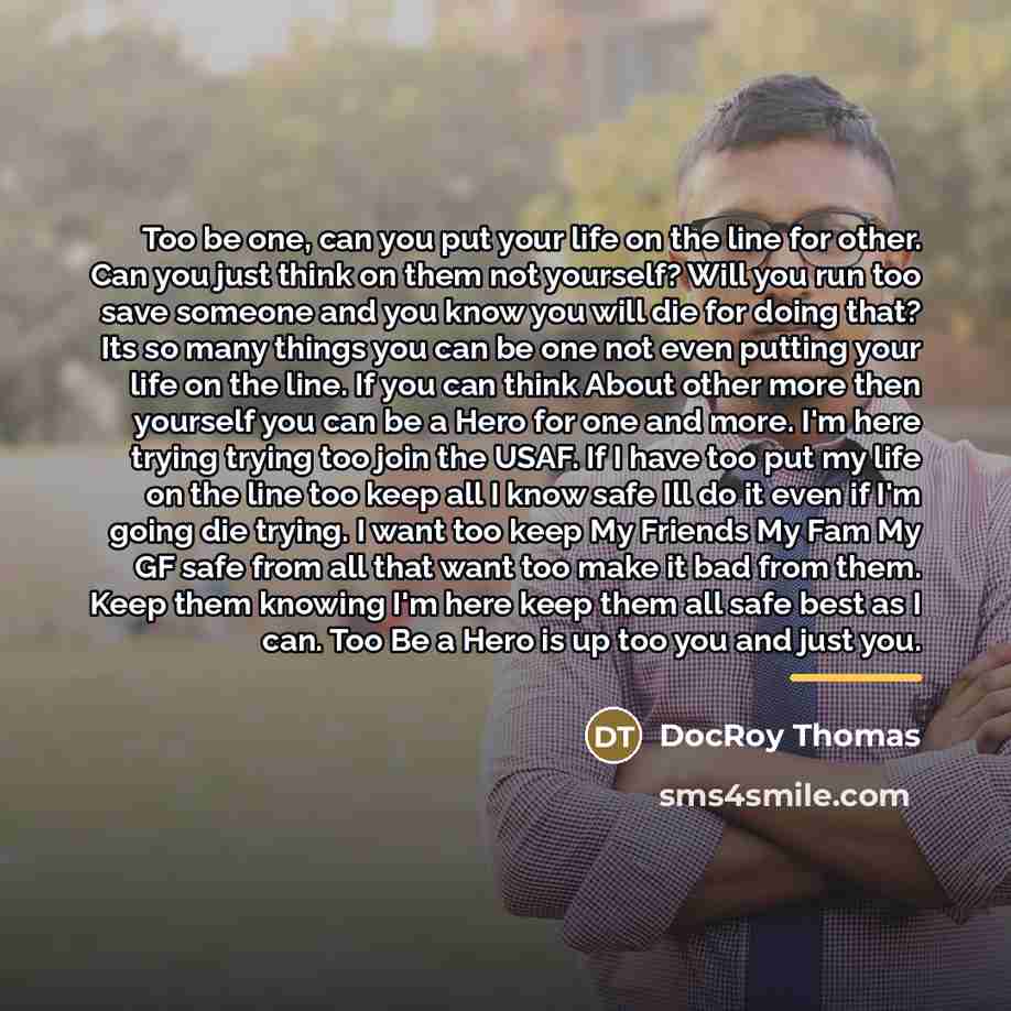 “Too be one, can you put your life on the…” quote by Docroy Thomas