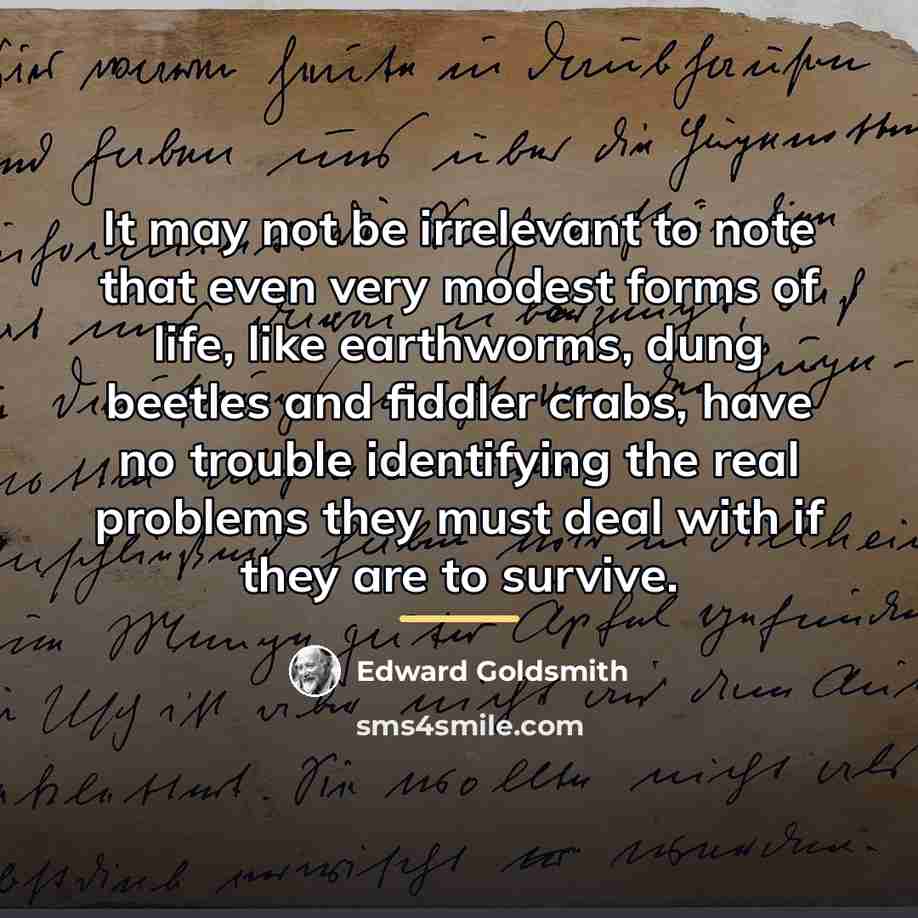 “It may not be irrelevant to note that even very…” quote by Edward Goldsmith