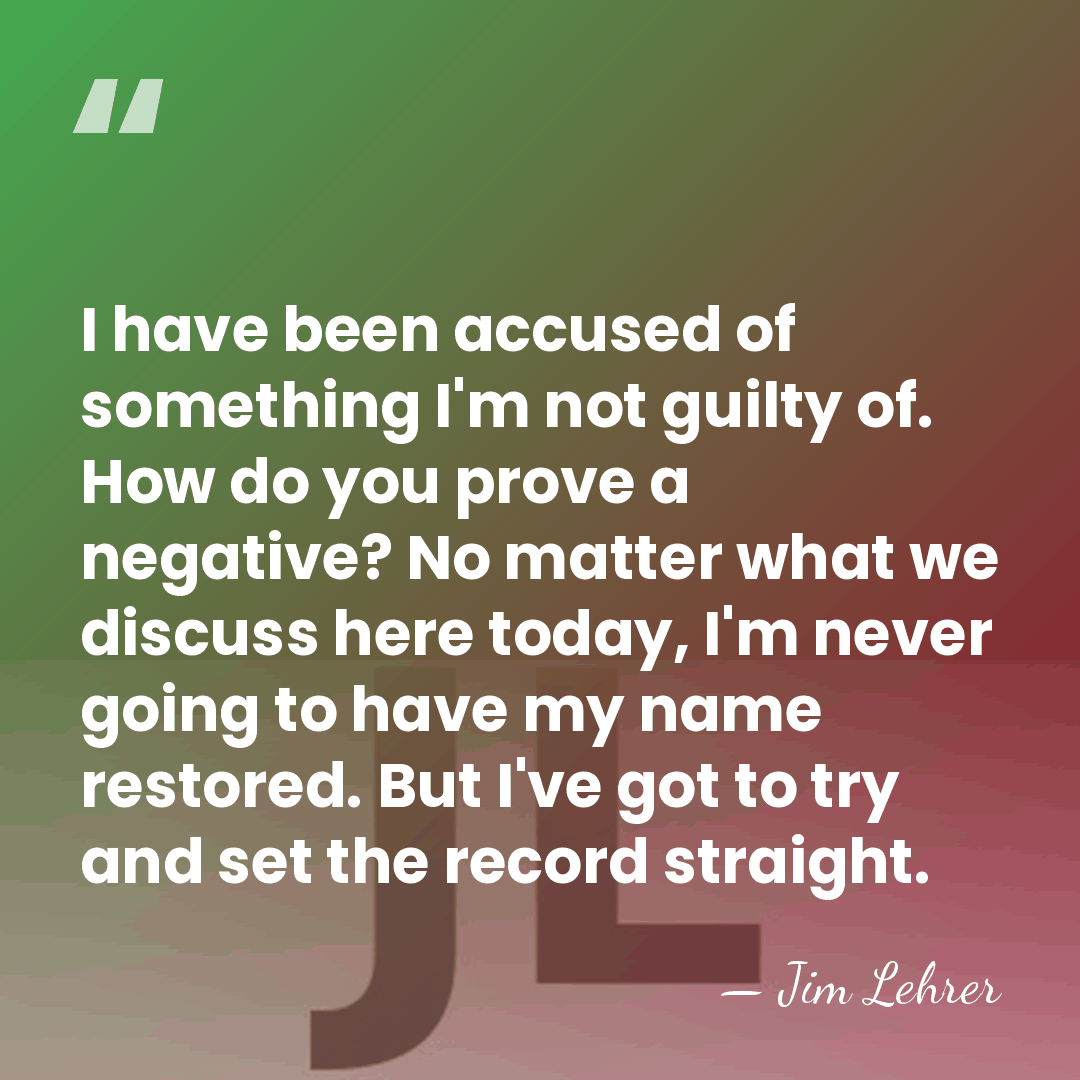 I have been accused of something I'm not guilty of. How do&hellip; - Jim Lehrer