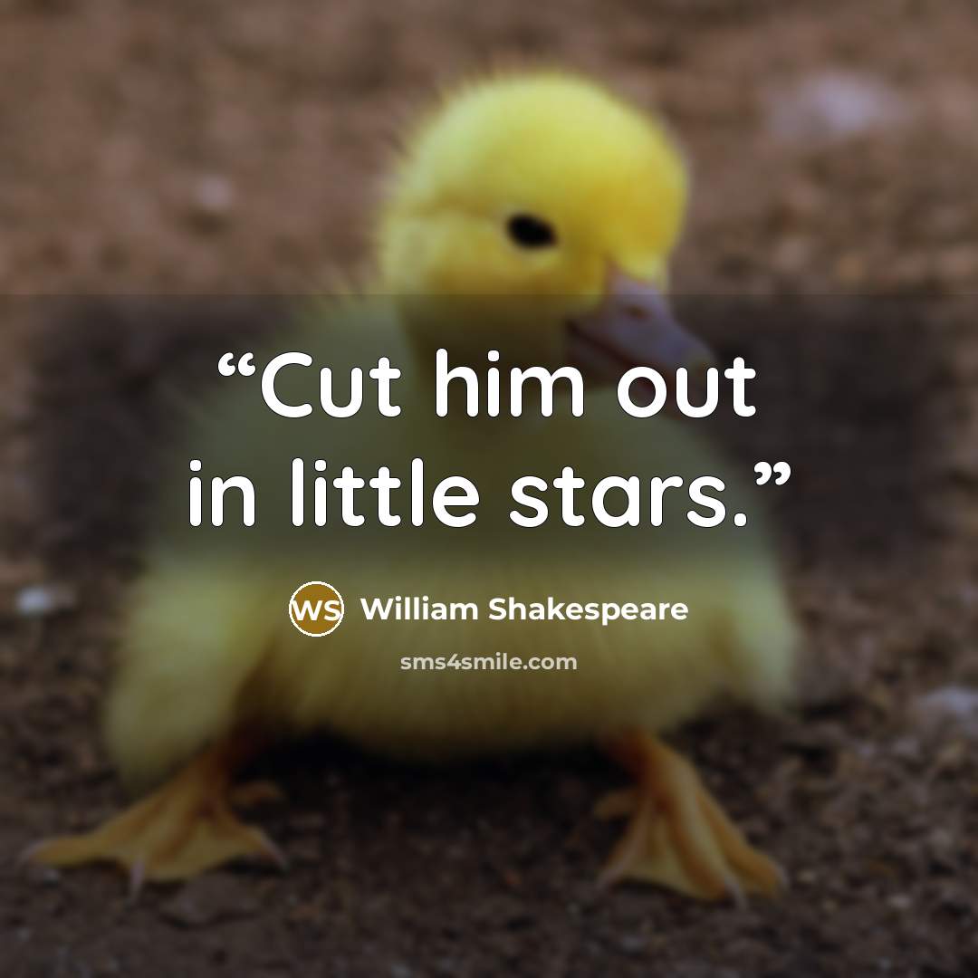 “Cut him out in little stars.” quote by William Shakespeare