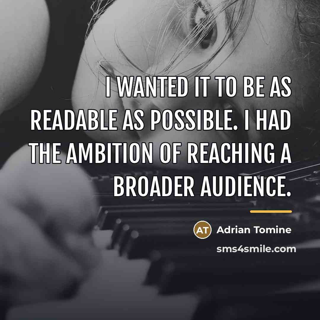 “I wanted it to be as readable as possible. I…” quote by Adrian Tomine