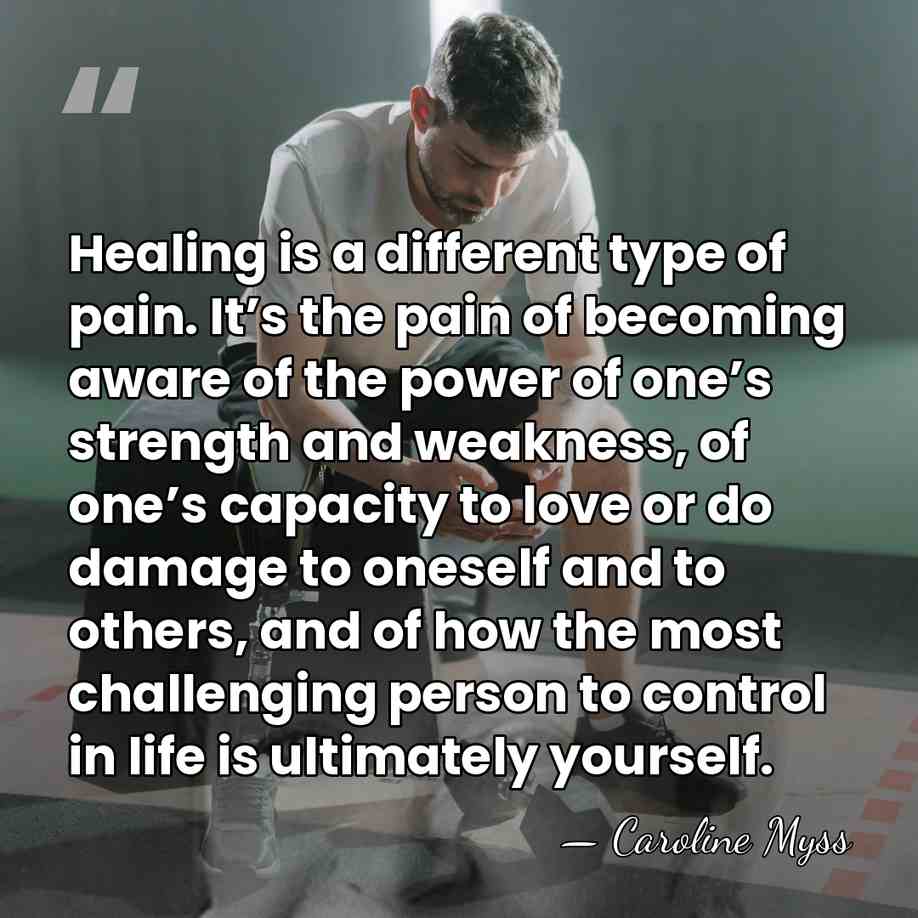Healing is a different type of pain. It’s the pain of becoming&hellip; - Caroline Myss