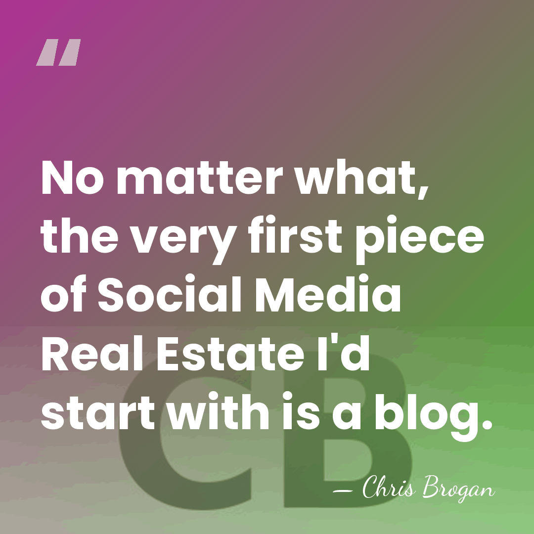 No matter what, the very first piece of Social Media Real Estate&hellip; - Chris Brogan