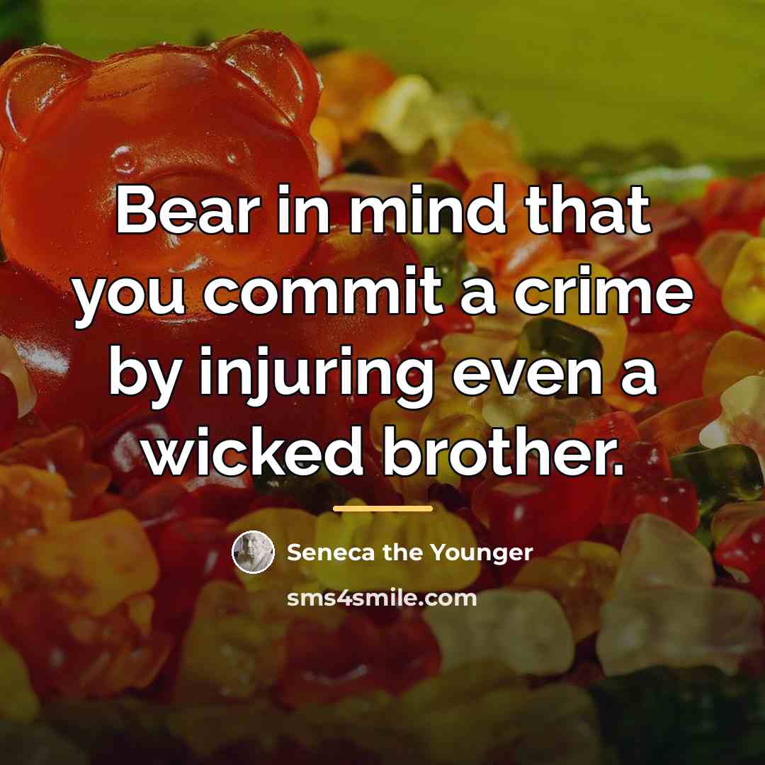 “Bear in mind that you commit a crime by injuring…” quote by Seneca the Younger
