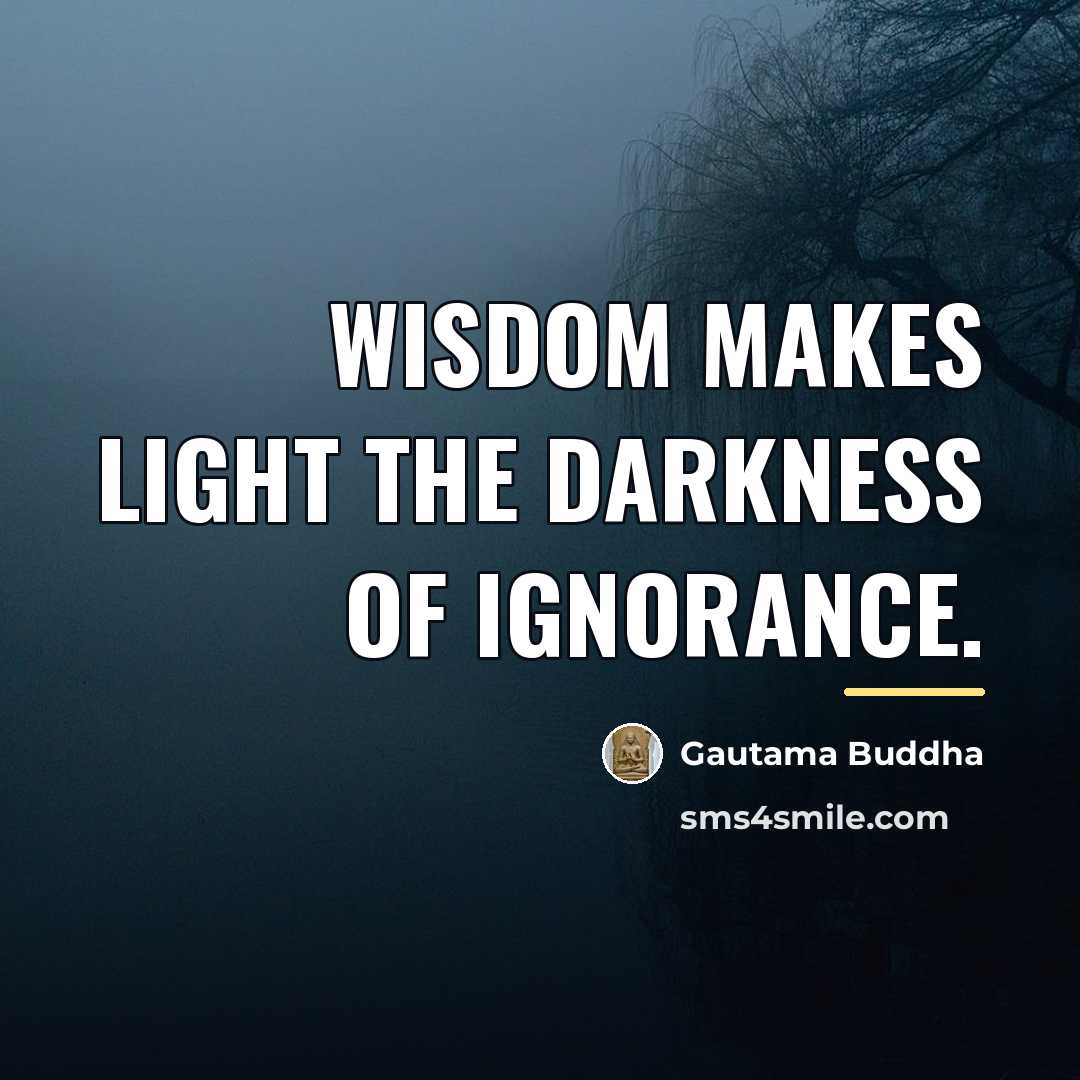 “Wisdom makes light the darkness of ignorance.…” quote by Gautama Buddha
