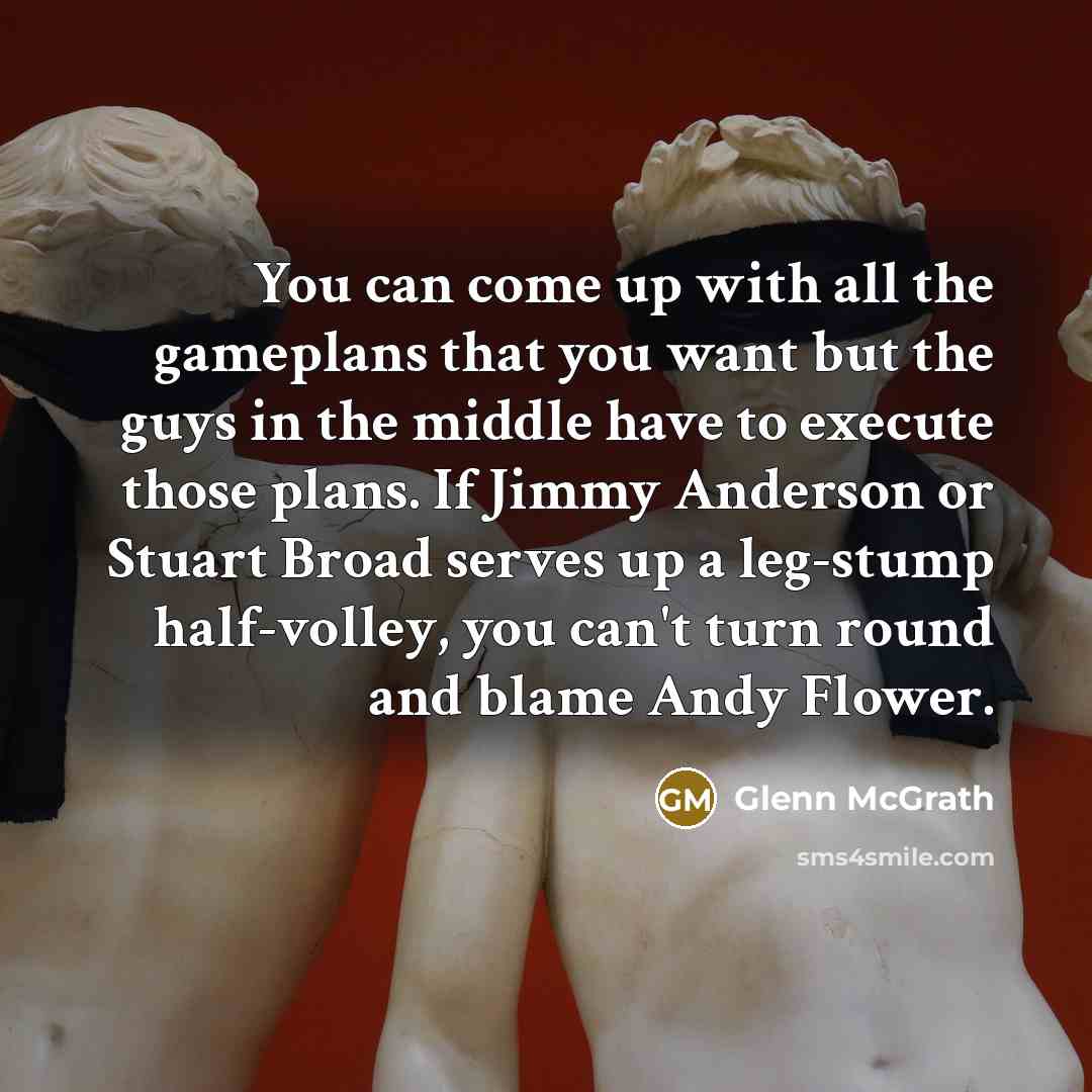 “You can come up with all the gameplans that you…” quote by Glenn McGrath