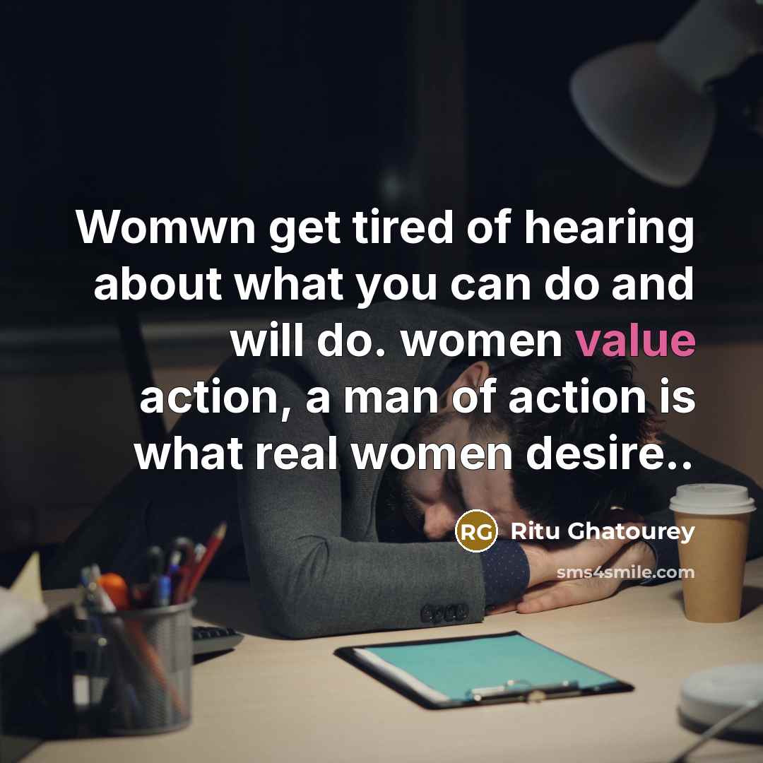 “Womwn get tired of hearing about what you can do…” quote by Ritu Ghatourey