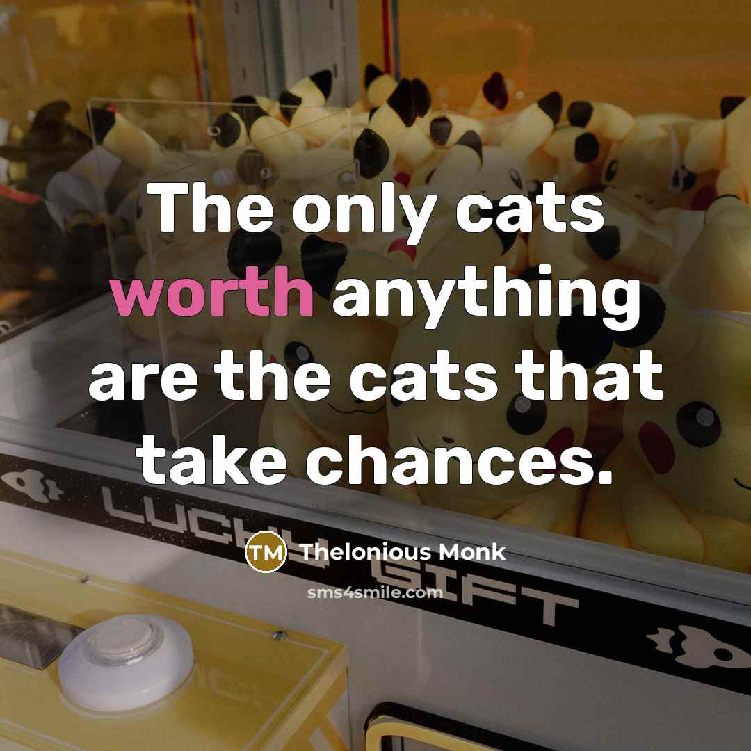 “The only cats worth anything are the cats that take…” quote by Thelonious Monk