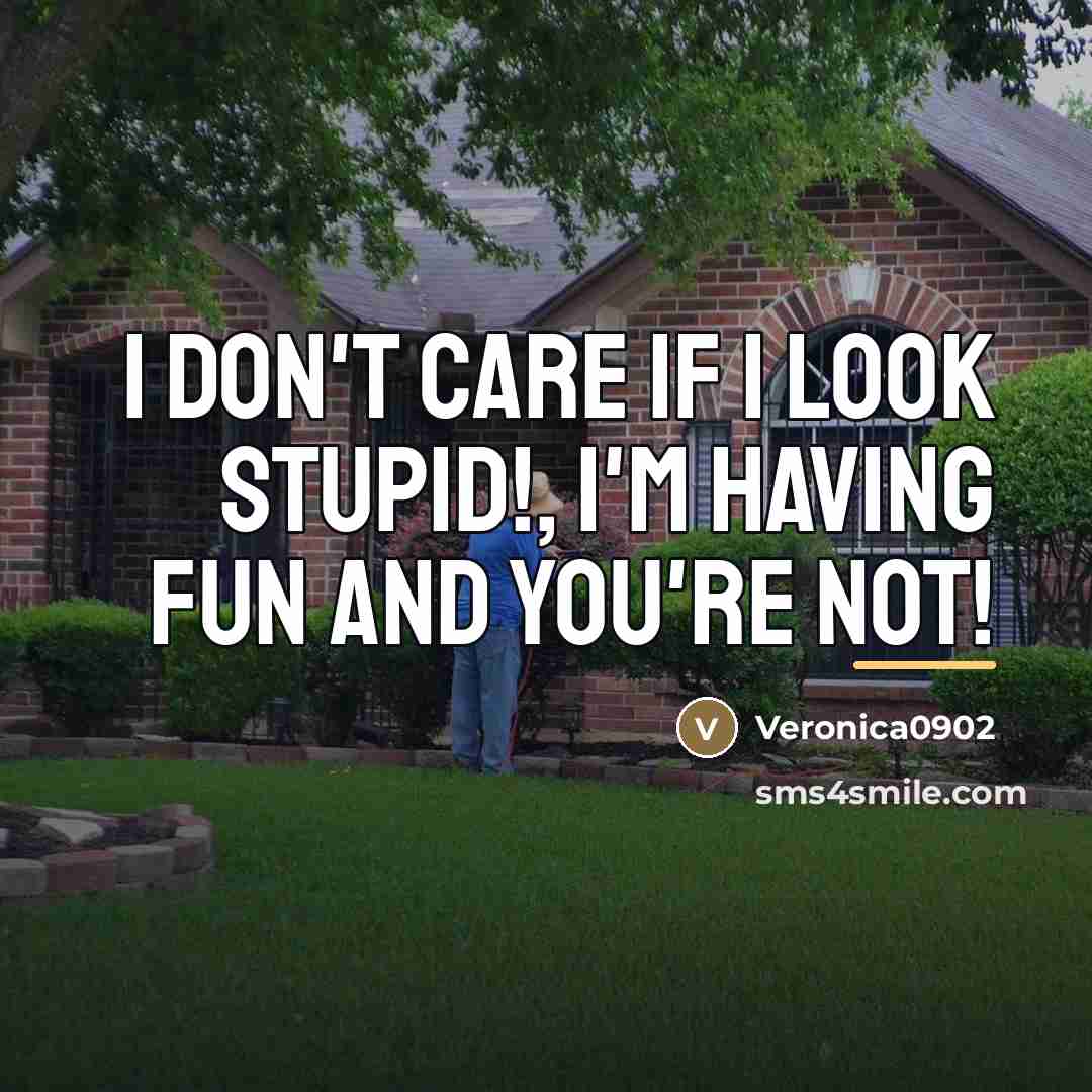 “I don't care if I look stupid!, I'm having fun…” quote by Veronica0902