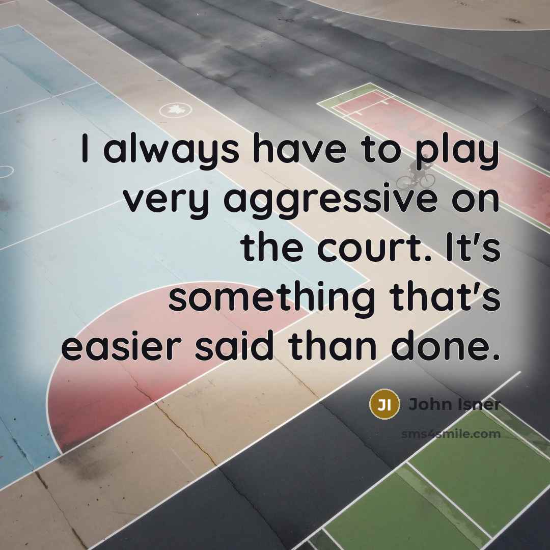 “I always have to play very aggressive on the court.…” quote by John Isner