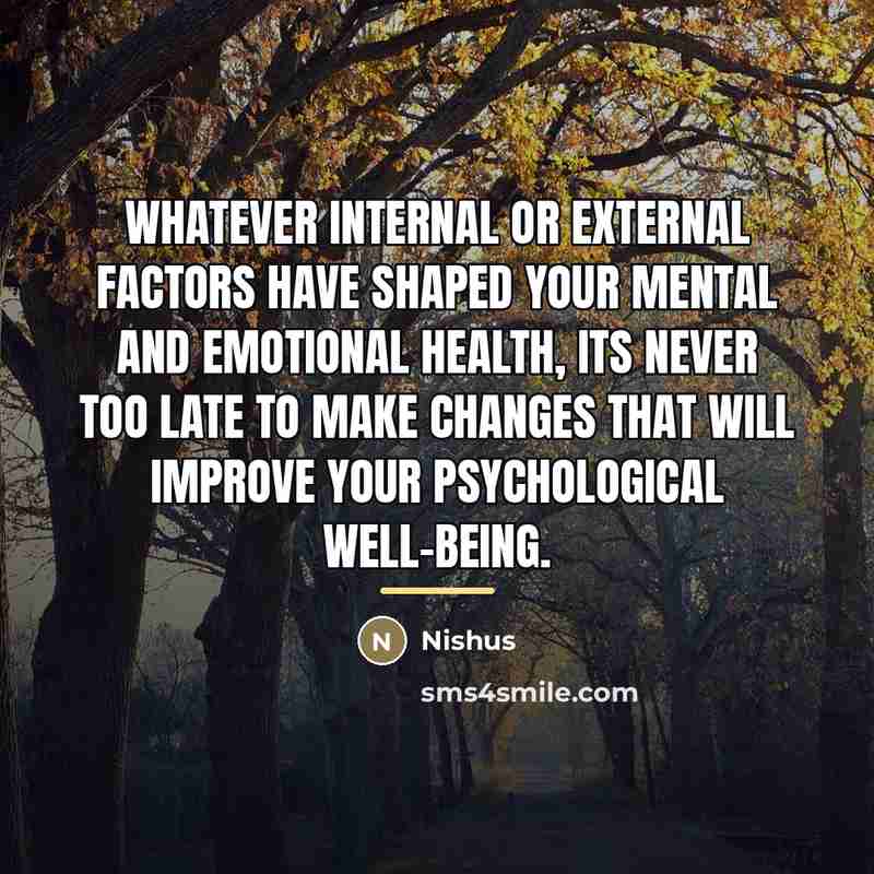 “Whatever internal or external factors have shaped your mental and…” quote by Nishus